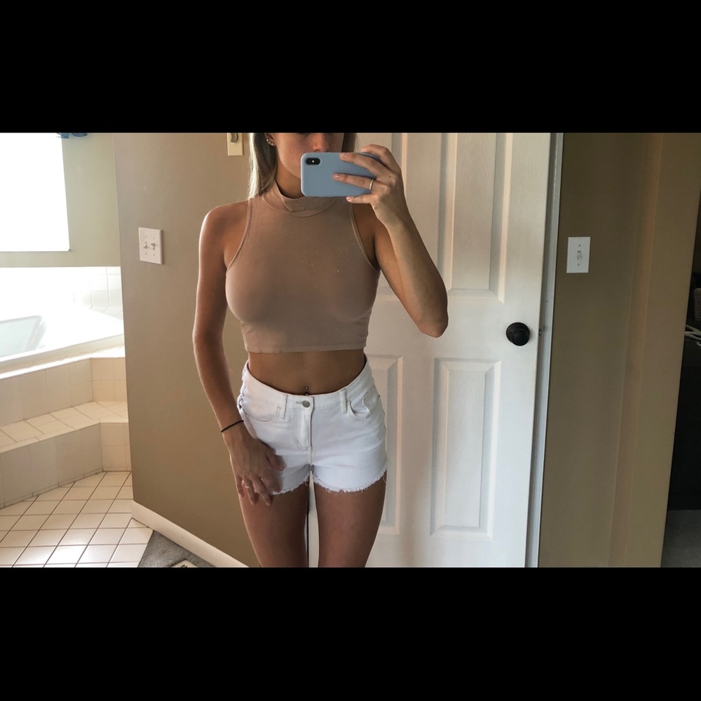 Nude crop top